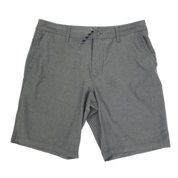 Hang Ten Boardshorts Men 36x10 Gray Drawstring Stretch Lightweight Hybrid Walk - Picture 1 of 7